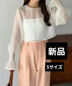 callautia 前後2WAY シアーブラウス　新品タグ付きのサムネイル