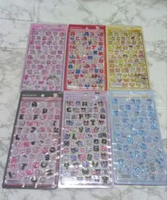 国内正規品 サンリオ　ボンボンドロップシール　moji 文字　6種　sanrio