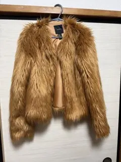 FOREVER 21 フェイクファー ショートコート ブラウン S