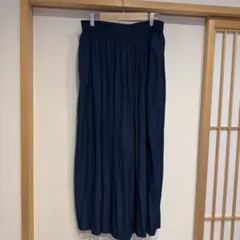 UNIQLO ユニクロ　ネイビー　プリーツ　ガウチョパンツ　XL 新品　美品