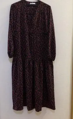 fifth フラワープリント ロング丈ワンピース