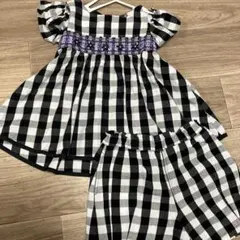 ANNA SUI MINI チェック柄ドレスとパンツセット　120cm