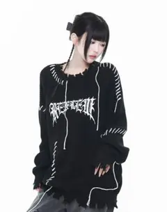 REFLEM オーバーステッチデザインブロークンニット タグ付き新品未使用品！！