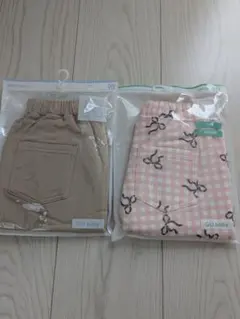 GU baby パンツ 90 2枚セット　GU サマナルパンツ　ズボン　7分丈