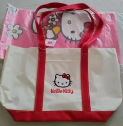 新品　Hello Kitty・KFCコラボトートバッグ　レジャーシート　キティ