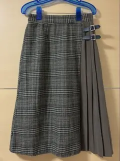 grove チェック柄 プリーツスカート 切り替えスカート