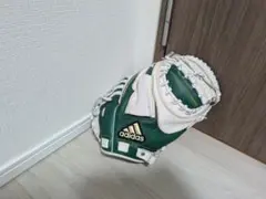 アディダス　adidas　一般軟式　キャッチャーミット　グリーン×ホワイトのサムネイル