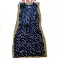 OLD NAVY（オールドネイビー）ノースリーブ 前開きワンピース リーフ柄