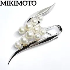 極美品✨MIKIMOTO ミキモト パール　ブローチ　シルバー