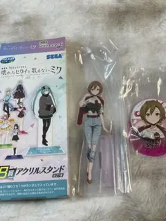 プロセカ　ラッキーくじ　アクスタ＆缶バッジ＆クリアファイルステッカーMEIKO