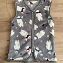 クマ柄スリーパー 35cm x 50cm グレー