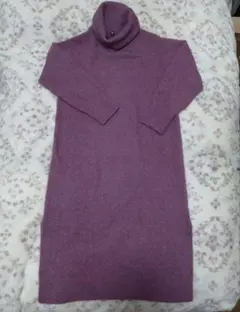 ユニクロ　スフレヤーンワンピース　ピンクLサイズ