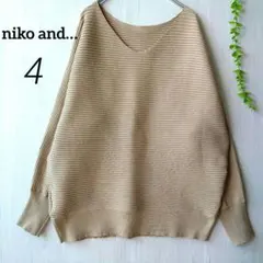 ニコアンドリブニット ドルマンスリーブ Vネック ニット