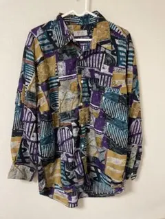 SiMPLE LiFE 柄シャツ 古着