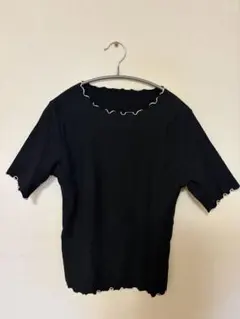 メロウ加工 半袖カットソー ブラック Tシャツ(10/14まで値下げ)