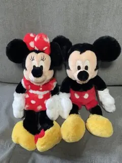 ミッキー ミニー ぬいぐるみ ペア フラッフィープラッシー タグ付き
