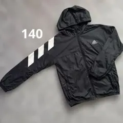 140㎝　adidas フード付きアウター　黒