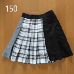 150 160 ベルメゾン パペルラピス プリーツスカート スカパン ズボン付きのサムネイル