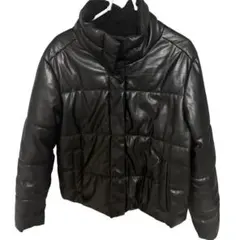 GAP レザーダウンジャケット 黒