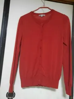 ユニクロ、カーディガン、Mサイズ、赤