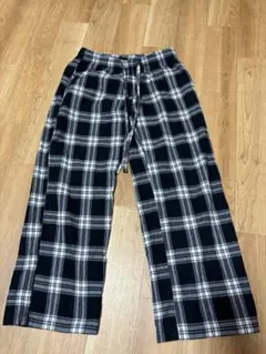 チェック柄カジュアルパンツ