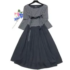 美品 ローラアシュレイ ロングワンピース 花柄 ギャザー プリーツ