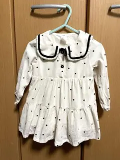 h&m 水玉模様セーラー襟ワンピース