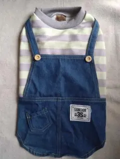 ハンドメイド犬服サロペットふうタンクトップ胴回り39 - メルカリ