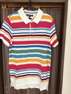 TOMMY HILFIGER マルチボーダー ポロシャツ M 未使用