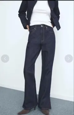 MANGO ストレート ブーツカット フレア デニム　サイズ32のサムネイル