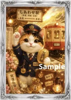 幸運を運ぶ三毛猫車掌の開運駅 招福・金運上昇・レトロ鉄道