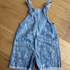 ZARA デニムオーバーオール サロペット　花柄　110cm