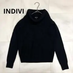 INDIVI インディヴィ タートルネック ローゲージニット セーター