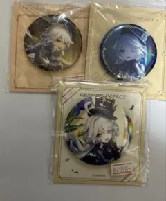 原神　フリーナ　まとめ売り　３点缶バッジ　スタレ