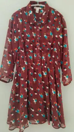 新品☆FOREVER21 フォーエバー21　透け感シャツワンピース