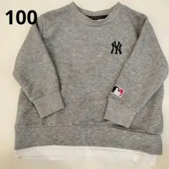 MLB ニューヨークヤンキース トレーナー グレー　100