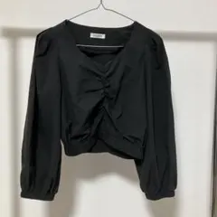 レディースブラック長袖トップス