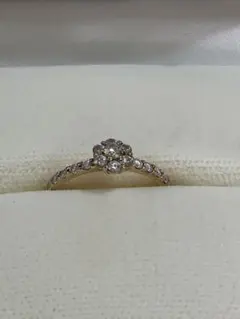 VERITE K10 ダイヤモンド フラワーモチーフ リング 0.35ct 9号のサムネイル