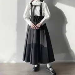 ナゴンスタンス クロスバルーンサロペットスカート 撥水 2way 黒