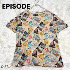 エピソード ヴィンテージ 総柄シャツ シルク100 레트로 古着