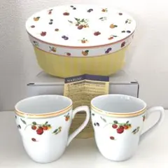 NARUMI ナルミ　フルーツ柄　マグカップ　2個セット　ペアマグ　食器　マグ