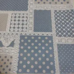 コスモテキスタイル　くすみカラーのガーリーパッチワーク　シーチング生地