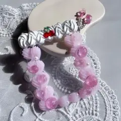 No.54❤︎ホイップデコトレカケース ピンク色クリームソーダ