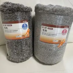 [新品未使用] 吸湿発熱HEAT毛布 シングル＆ダブルサイズ　2枚セット