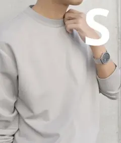 SHIPS any: デザイン リブ ハイゲージ ポンチ クルーネック Sサイズ