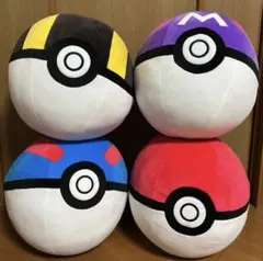 ポケモン モンスターボール めちゃもふぐっとぬいぐるみ4個セット