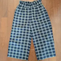 THE SHOP TK チェック柄ワイドパンツ Mサイズ