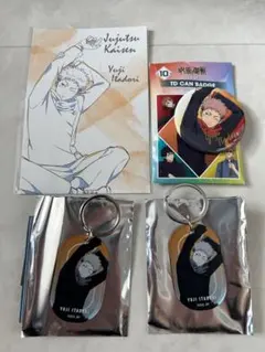 呪術廻戦　虎杖悠仁　restシリーズ　缶バッジ　アクリルキーホルダー