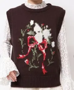 merry jenny bouquet sweater vestのサムネイル