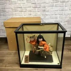 C-4 五月人形 武者人形 鎌倉 宝山作 8号 兜 ガラスケース入り こどもの日のサムネイル